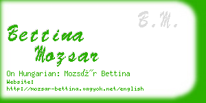 bettina mozsar business card